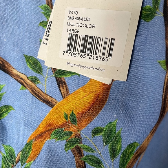 Agua by Agua Bendita Lima Printed Tiered Linen Maxi Dress - Picture 4 of 7